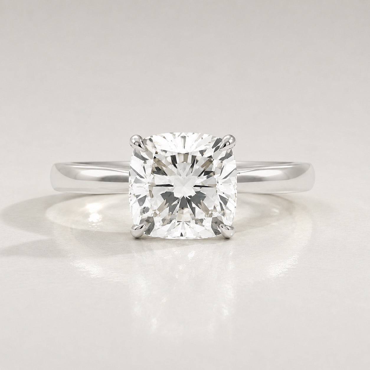 Cushion Solitaire Engagement Ring by Chalyano