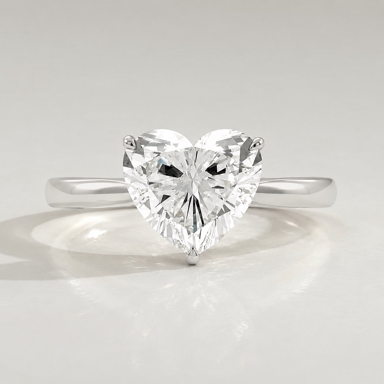 Heart Solitaire Engagement Ring by Chalyano